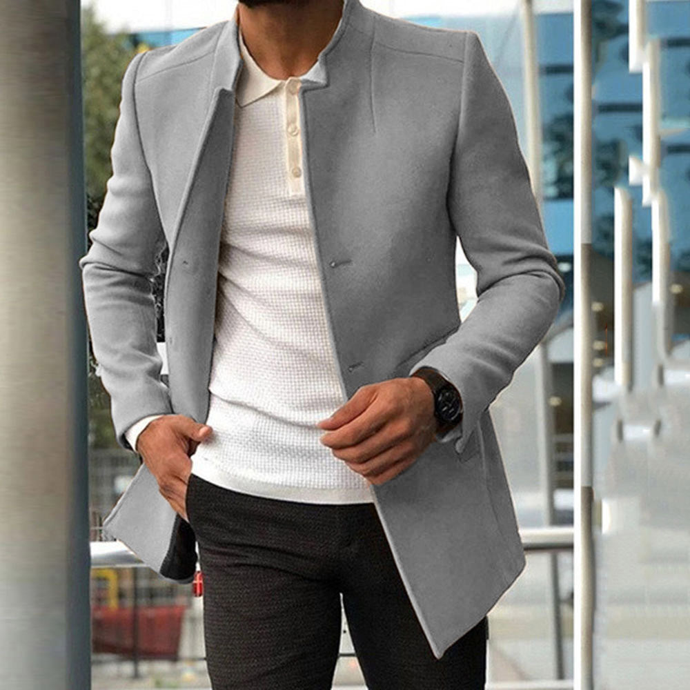 Hristofor - Men's coat fashion single-coloured