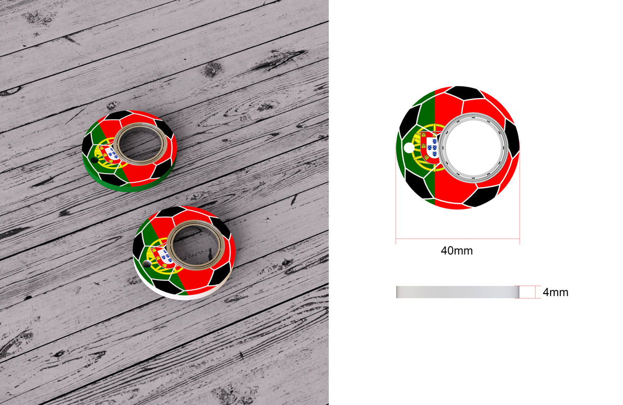 Creative Football World Cup Fidget Spinner Keychain