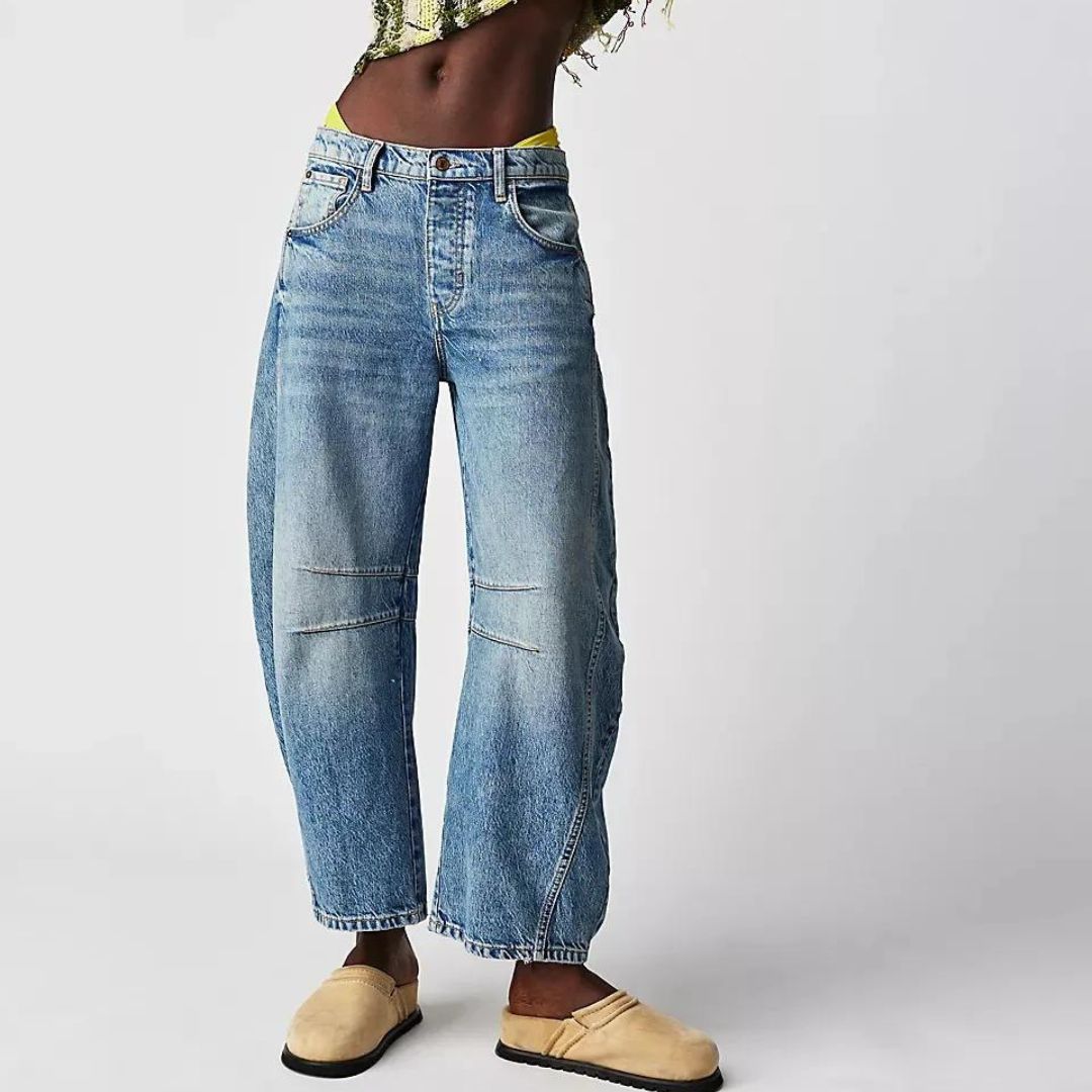 Mia - High-rise utility jeans with wide leg