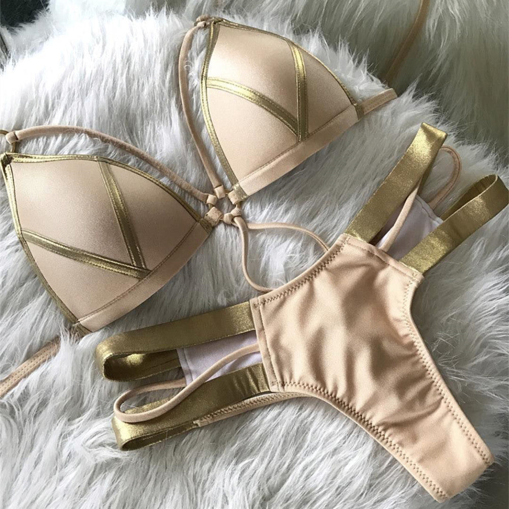 Stylish bikini with bronze sides Terese