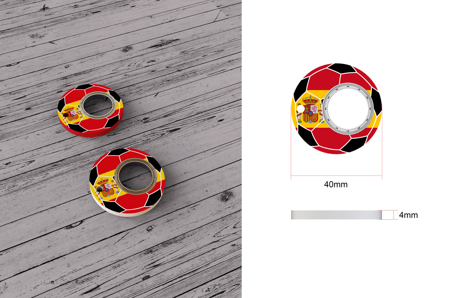 Creative Football World Cup Fidget Spinner Keychain