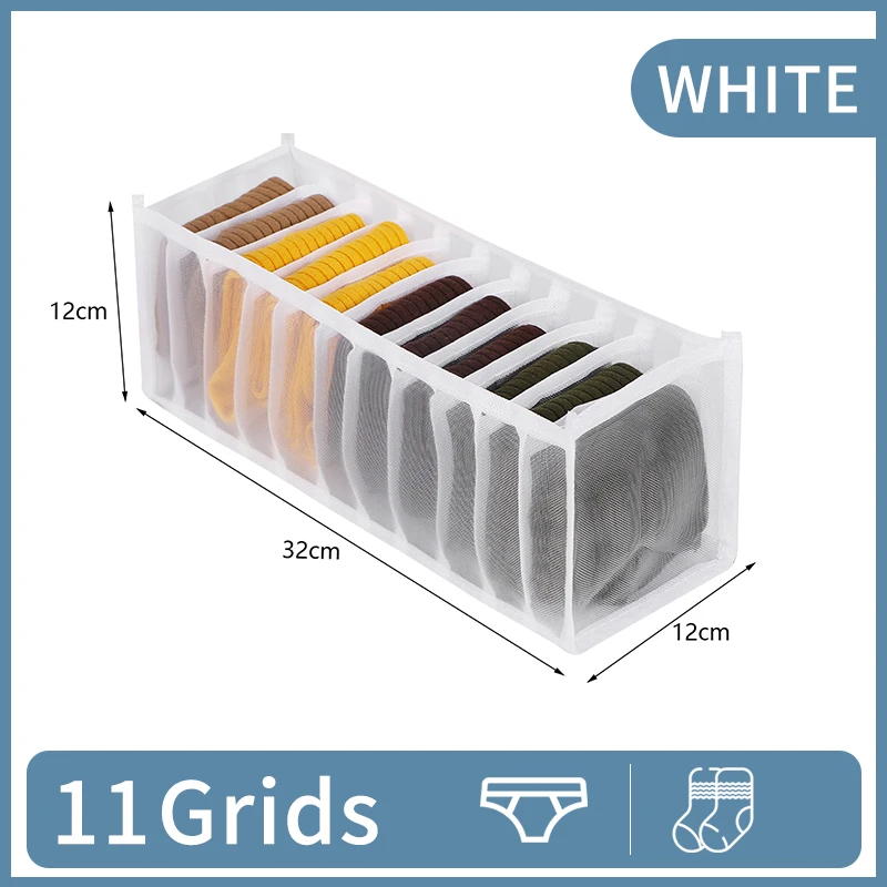 7-Grid Foldable Drawer Organizer for Dorm Closet