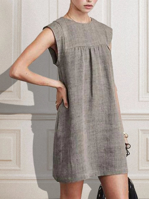 Casual Sleeveless A-Line Mini Dress