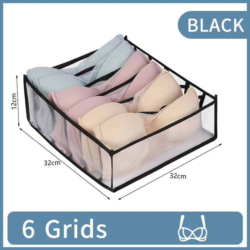 7-Grid Foldable Drawer Organizer for Dorm Closet