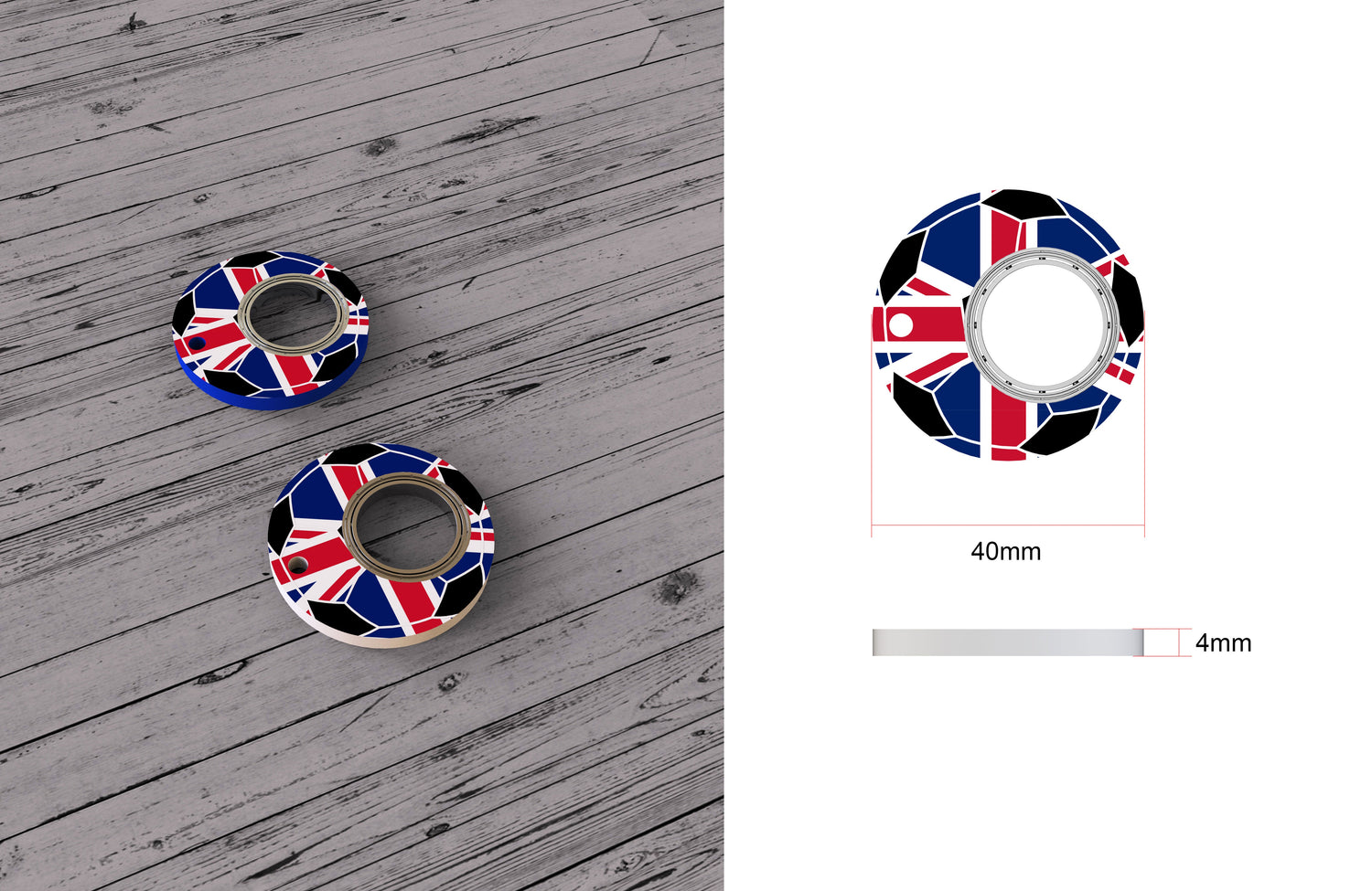 Creative Football World Cup Fidget Spinner Keychain