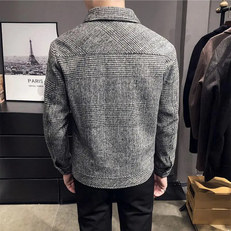 Marcel Handmade Plaid Men's Coat