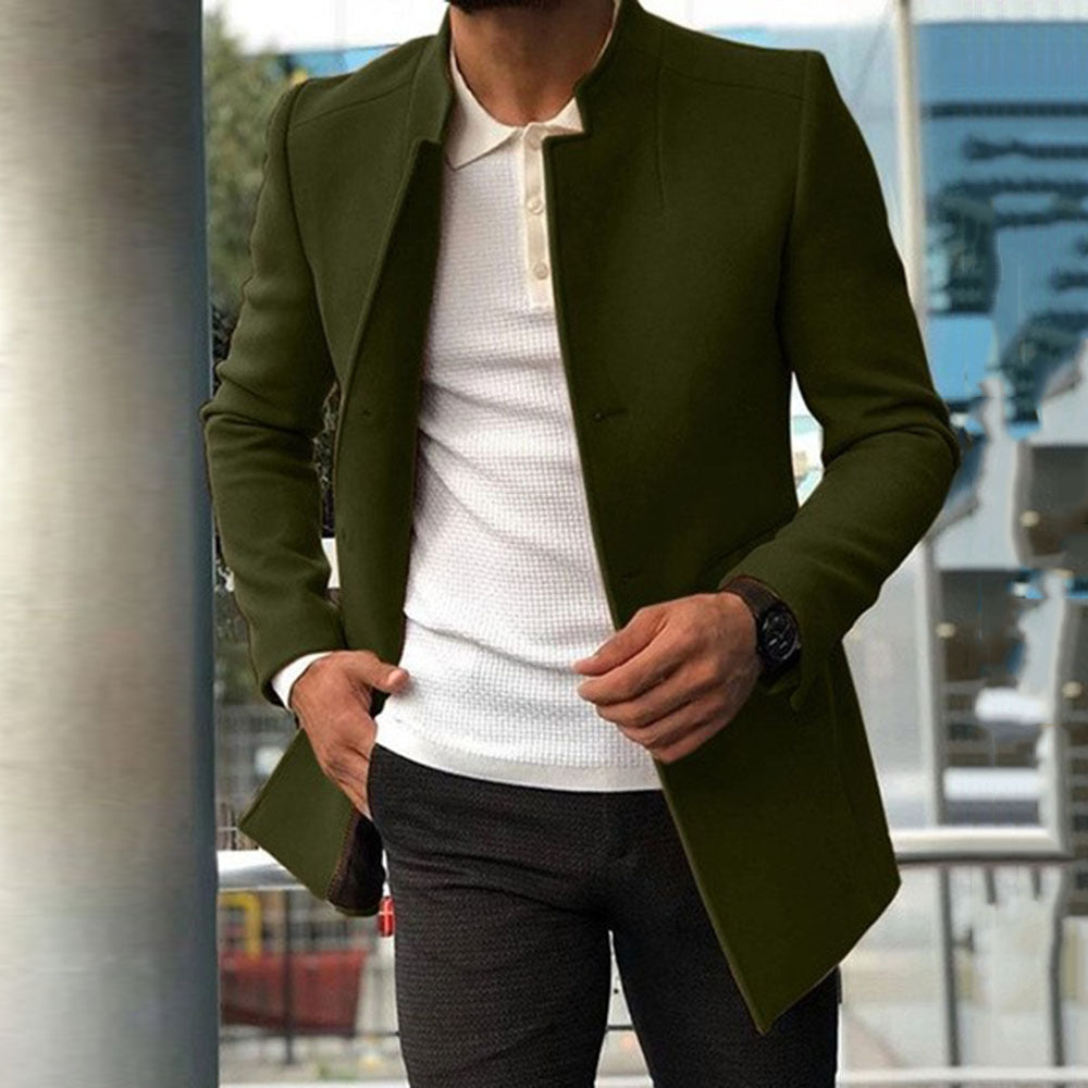 Hristofor - Men's coat fashion single-coloured