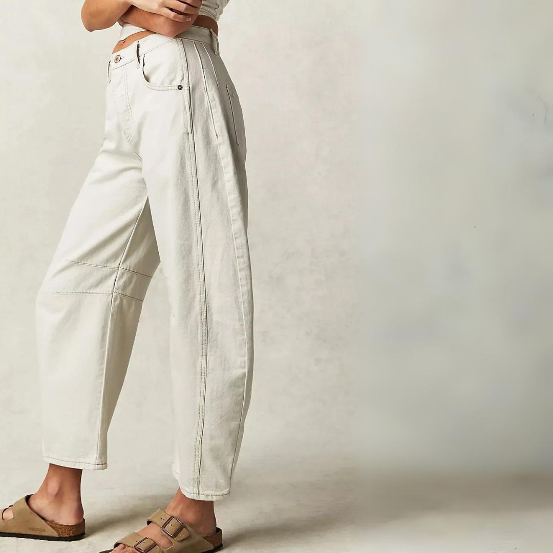 Mia - High-rise utility jeans with wide leg