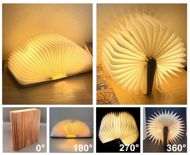 DLUFYEI Foldable Book Lamp