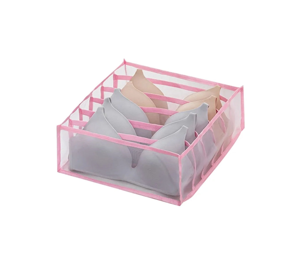 7-Grid Foldable Drawer Organizer for Dorm Closet