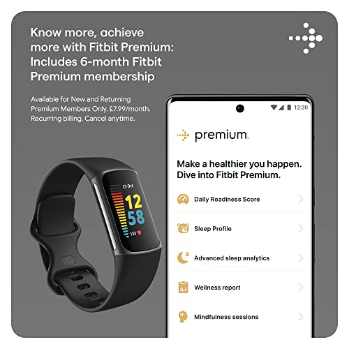 Fitbit Charge 5 Advanced Health & Fitness Tracker with Built-in GPS