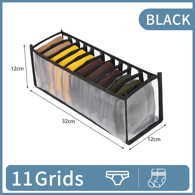 7-Grid Foldable Drawer Organizer for Dorm Closet