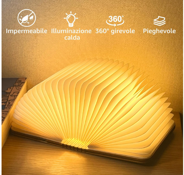 DLUFYEI Foldable Book Lamp