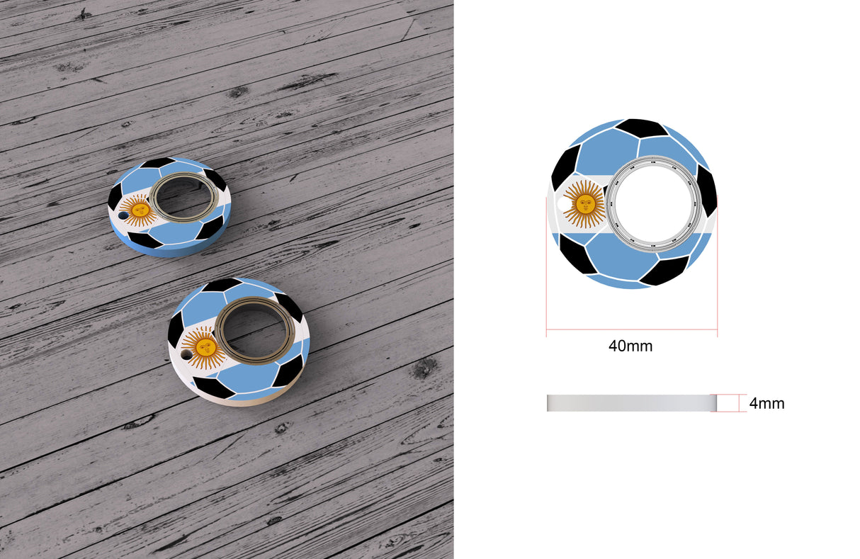 Creative Football World Cup Fidget Spinner Keychain