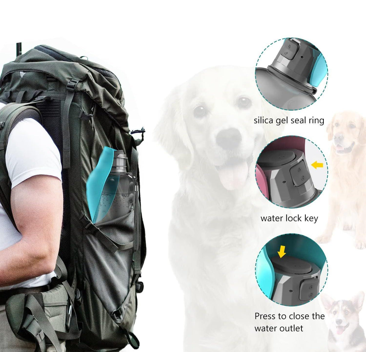 Wendy Pet Shop ™ "Everyday Hydrate" 800ml Portable Water Bottle