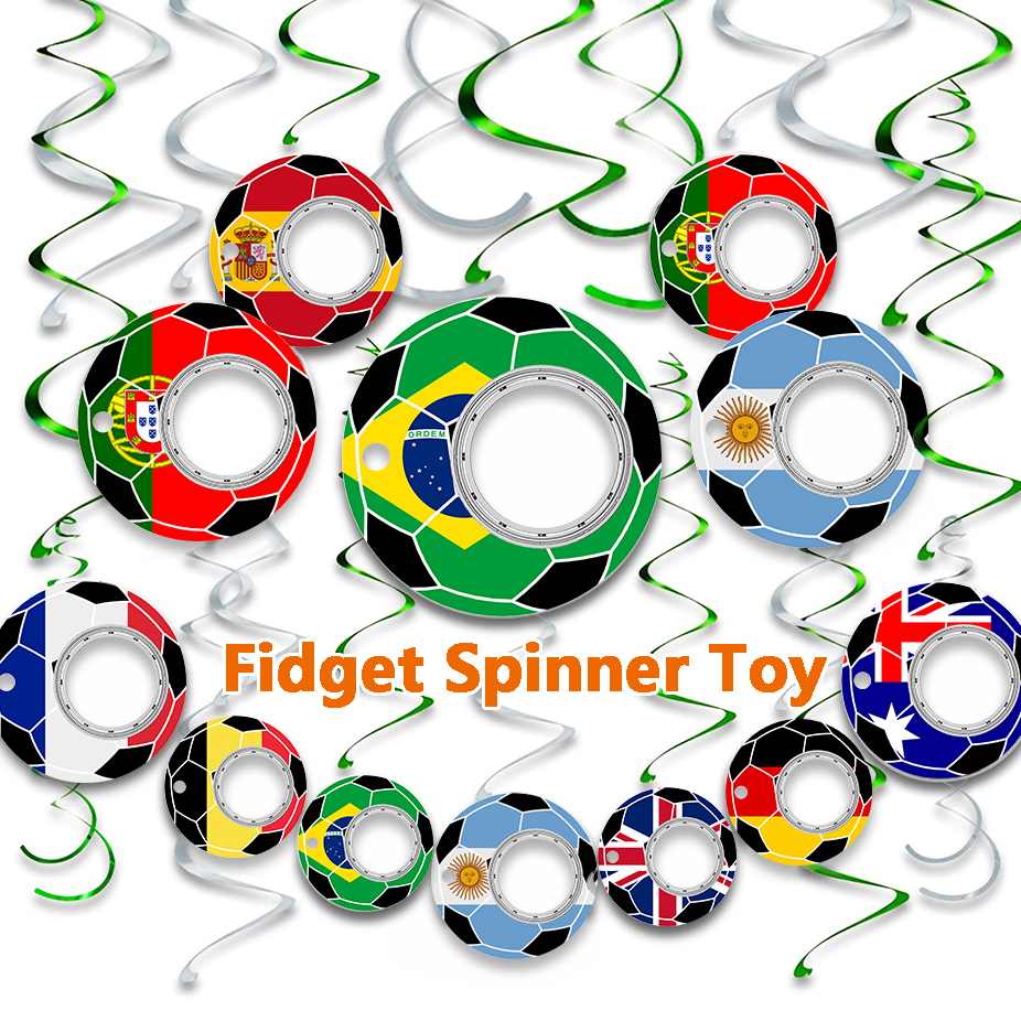 Creative Football World Cup Fidget Spinner Keychain