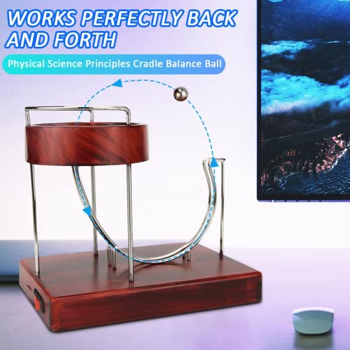 Rolling Balance Kinetic Art Electric Perpetual Motion Device Desk Toy