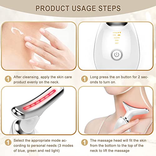 Firming Wrinkle Removal Device for Neck Face, Double Chin Reducer Vibration Massager