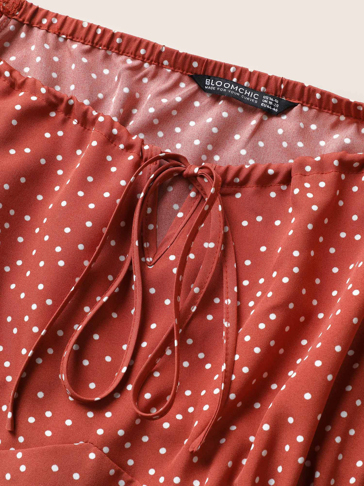 Polka Dot Ties Lantern Sleeve Gathered Dress