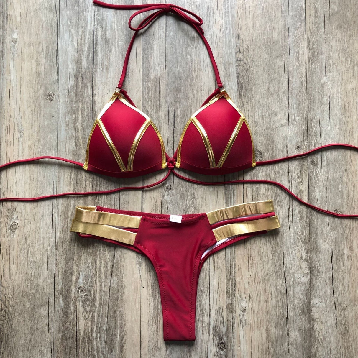 Stylish bikini with bronze sides Terese