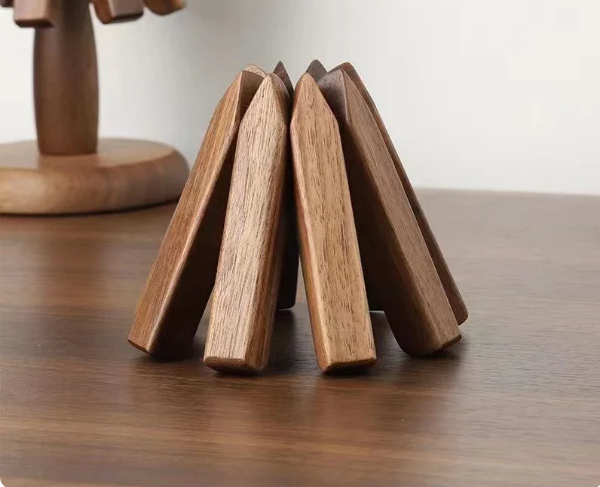 Wooden Tree Coasters, Trivets for Hot Dishes