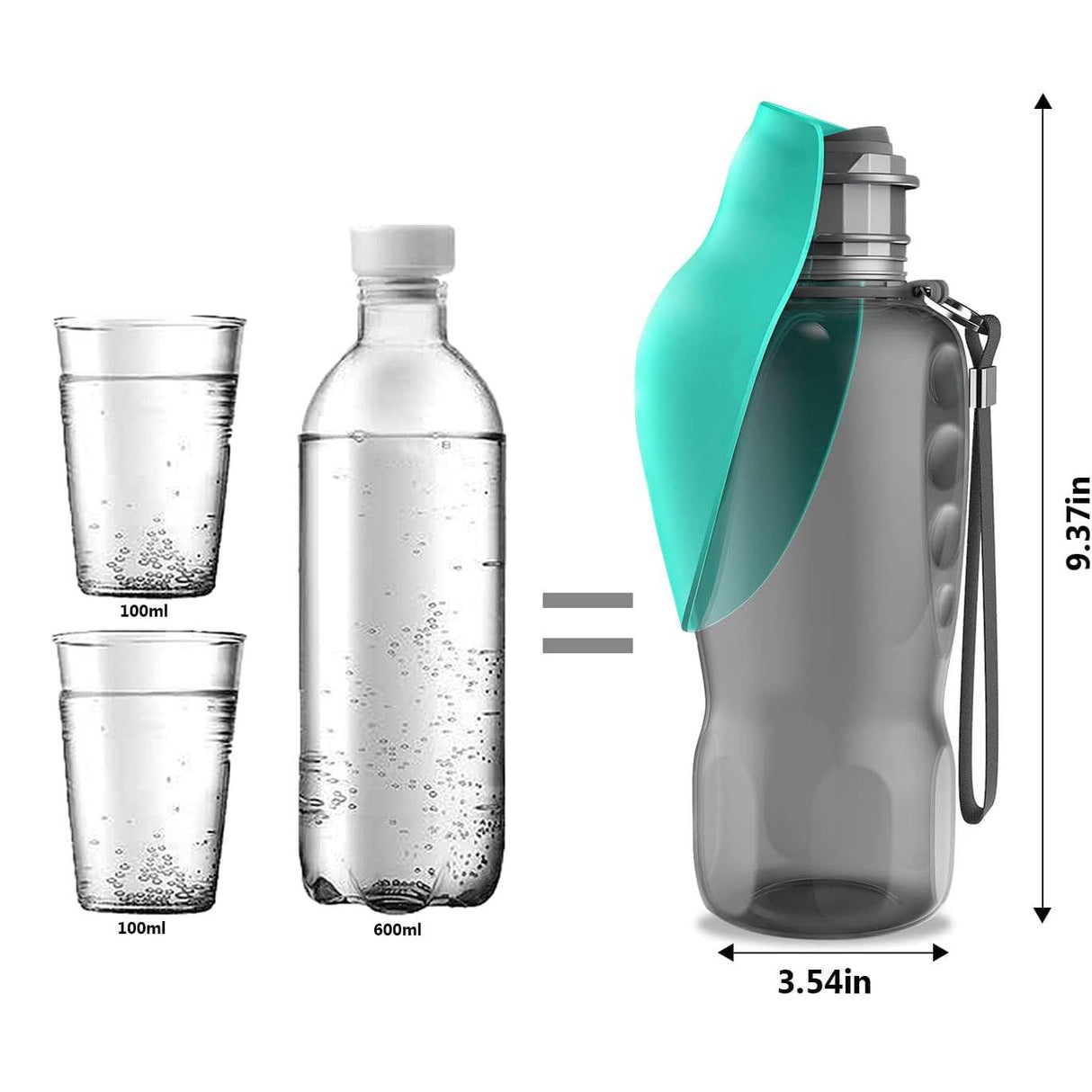 Wendy Pet Shop ™ "Everyday Hydrate" 800ml Portable Water Bottle