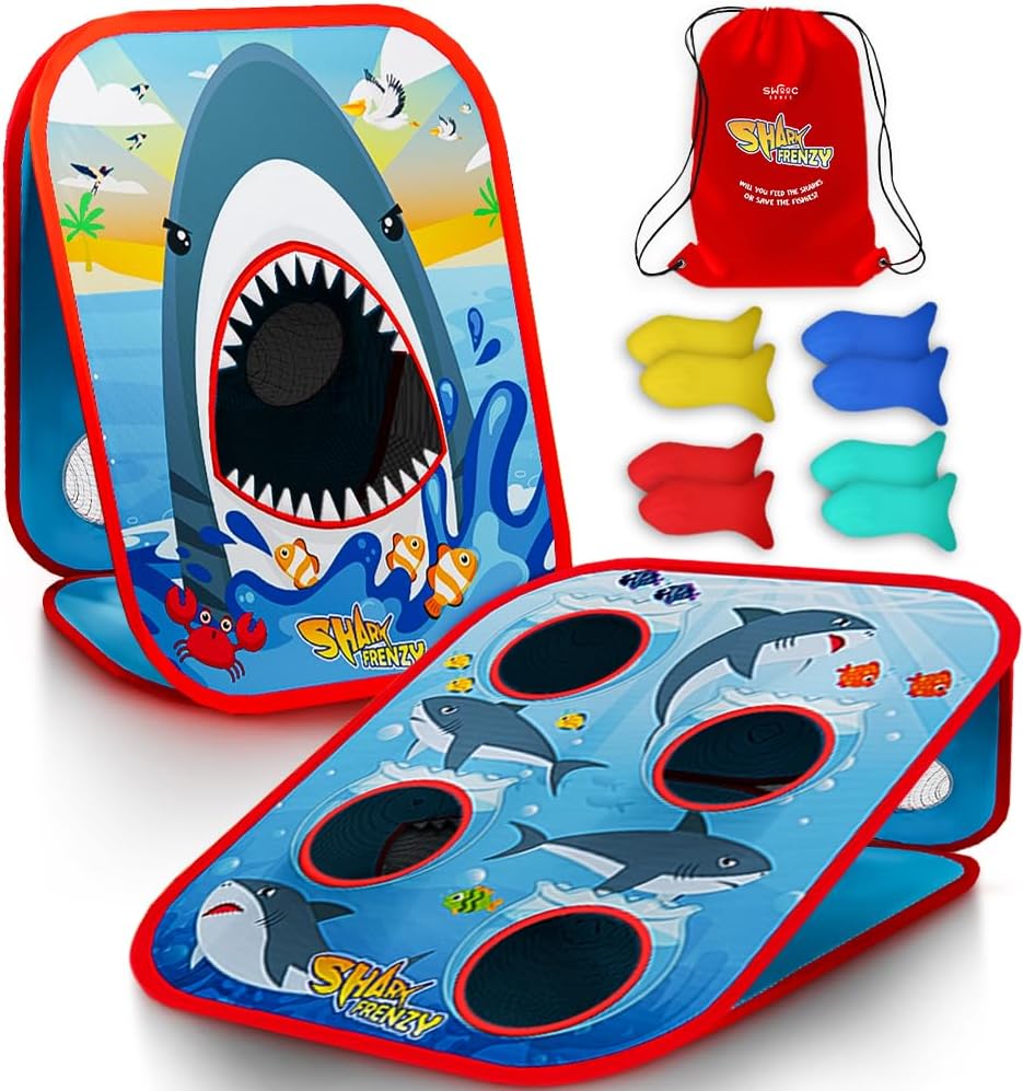 2-in-1 Bean Bag Toss Game for Kids w/Carry Bag