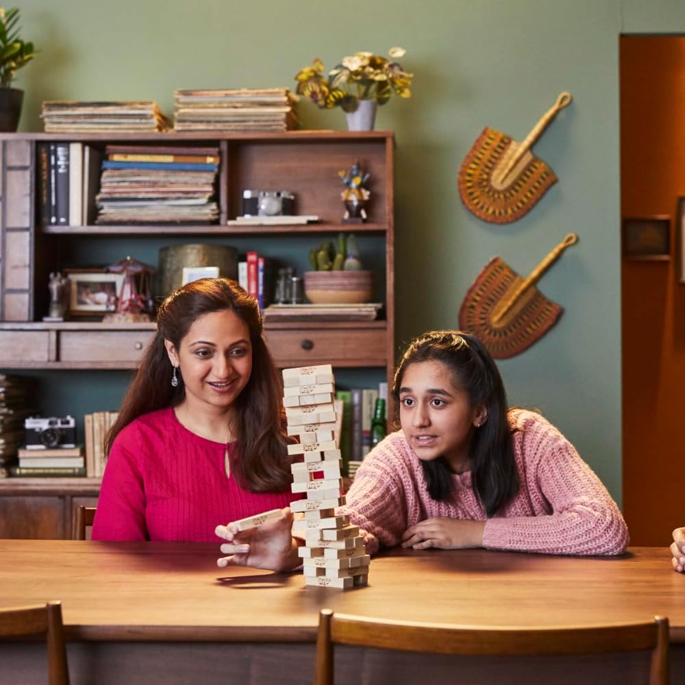 Hasbro Gaming Jenga Classic Game with Genuine Hardwood Blocks