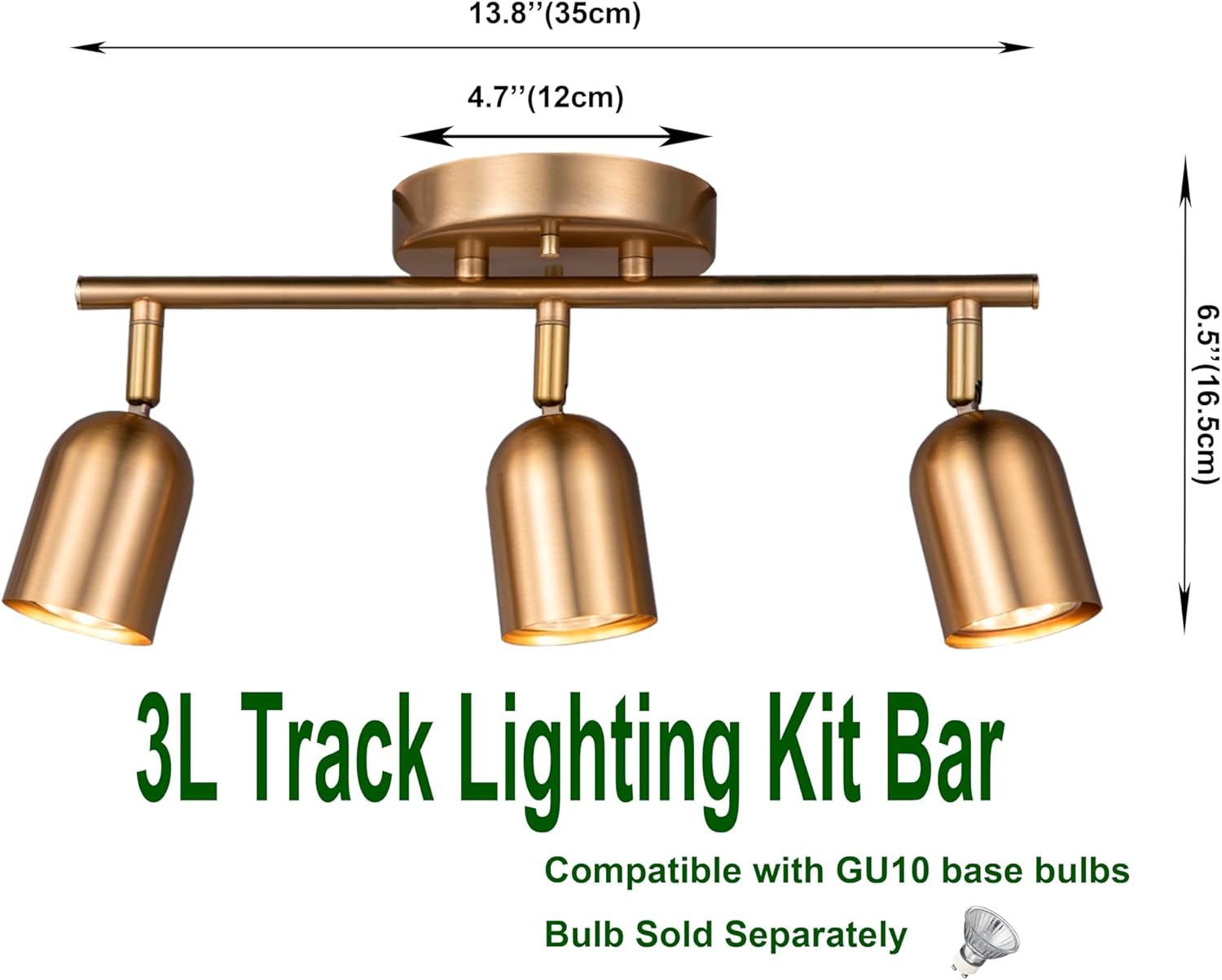 3 Light Ceiling Track Lighting Kit