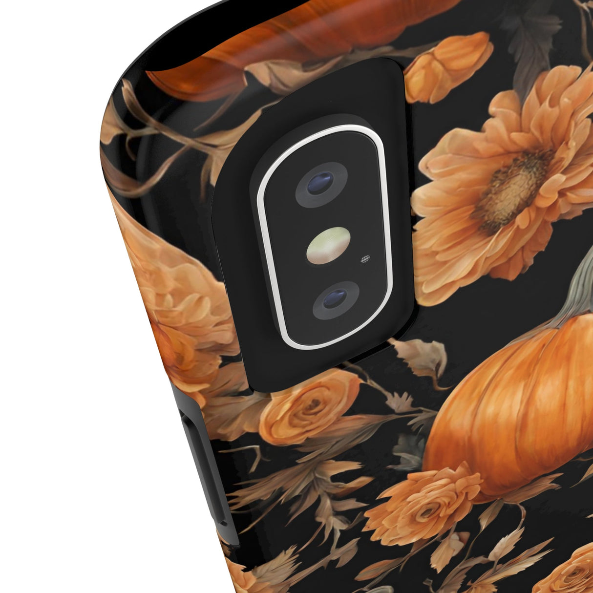 Halloween Pumpkin Tough Phone Cases, 3D Pumpkin and Flower Phone Case