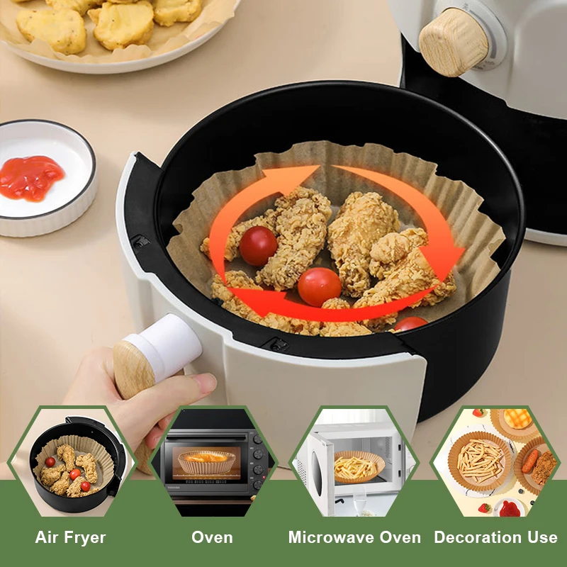 50pcs Air Fryer Disposable Paper Liner
