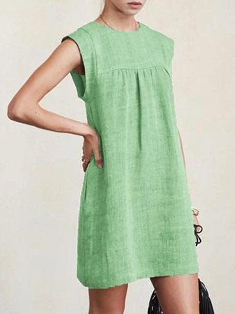 Casual Sleeveless A-Line Mini Dress
