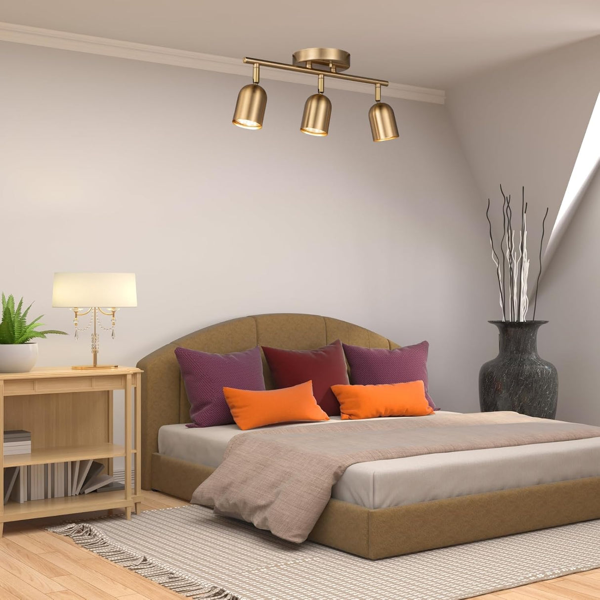 3 Light Ceiling Track Lighting Kit