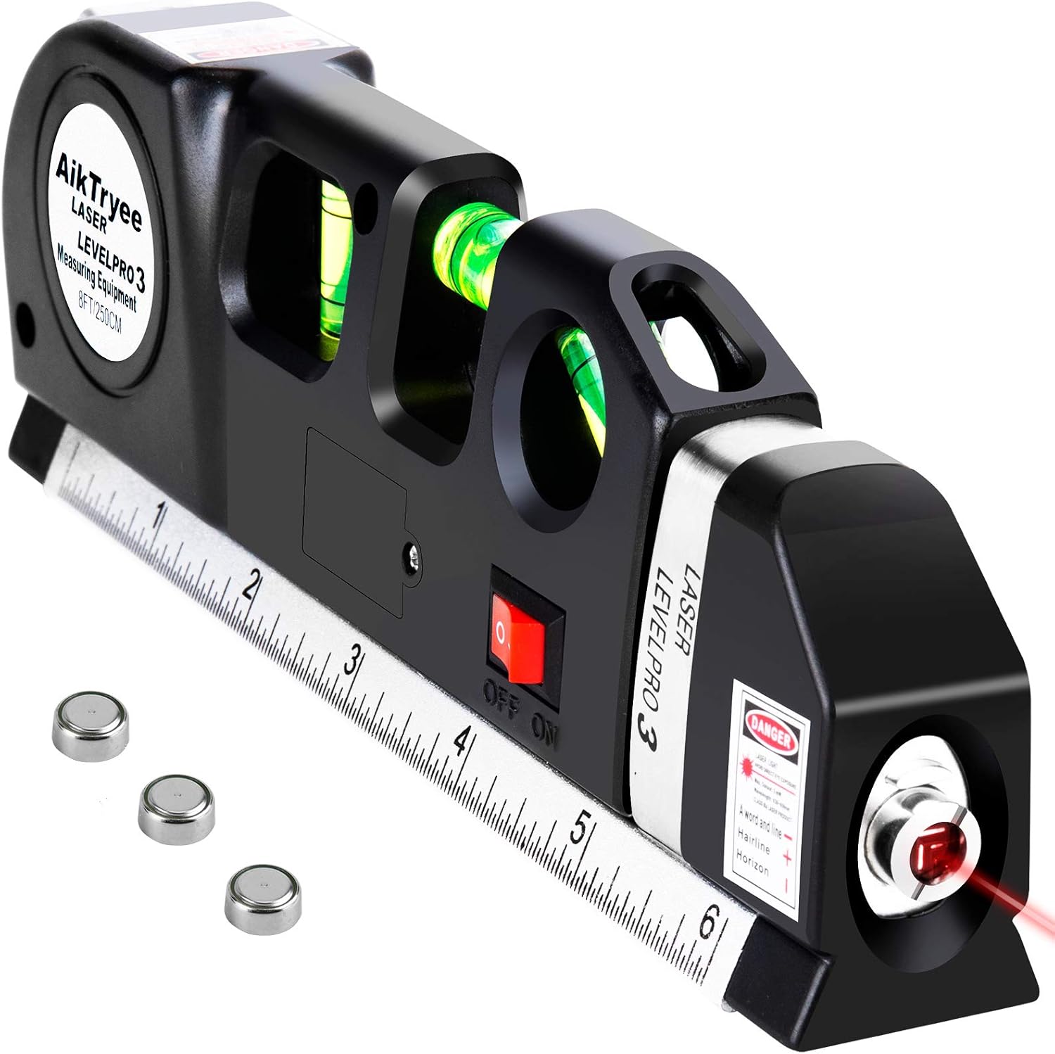 Multipurpose Laser Level Kit Standard Cross Line Laser with Metric Rulers