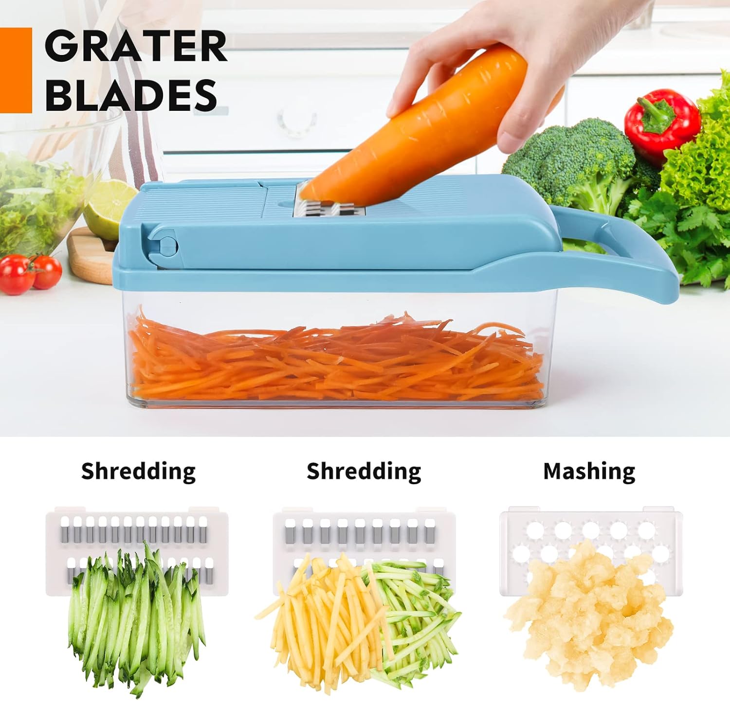 14in1 Multifunctional Food Chopper, Kitchen Vegetable Slicer