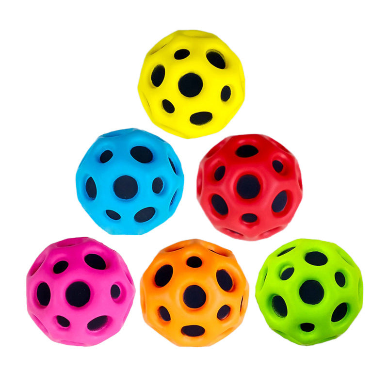 Anti-fall Moon Shape Porous Bouncy Ball Kids Indoor Outdoor Toy Ergonomic Design