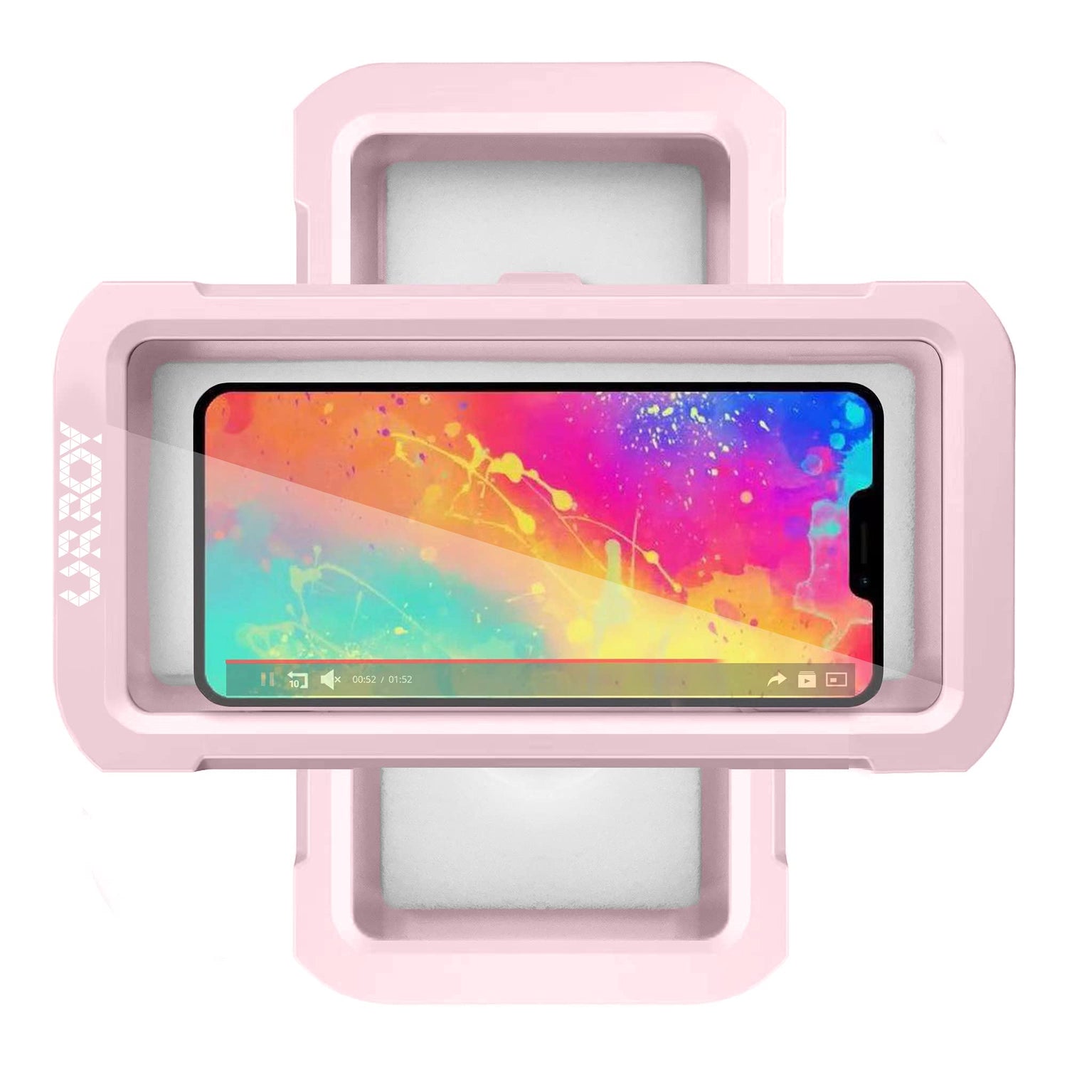 360° Rotation Shower Phone Case, Anti-Fog High Sensitivity Cover Mount Box for Bathroom