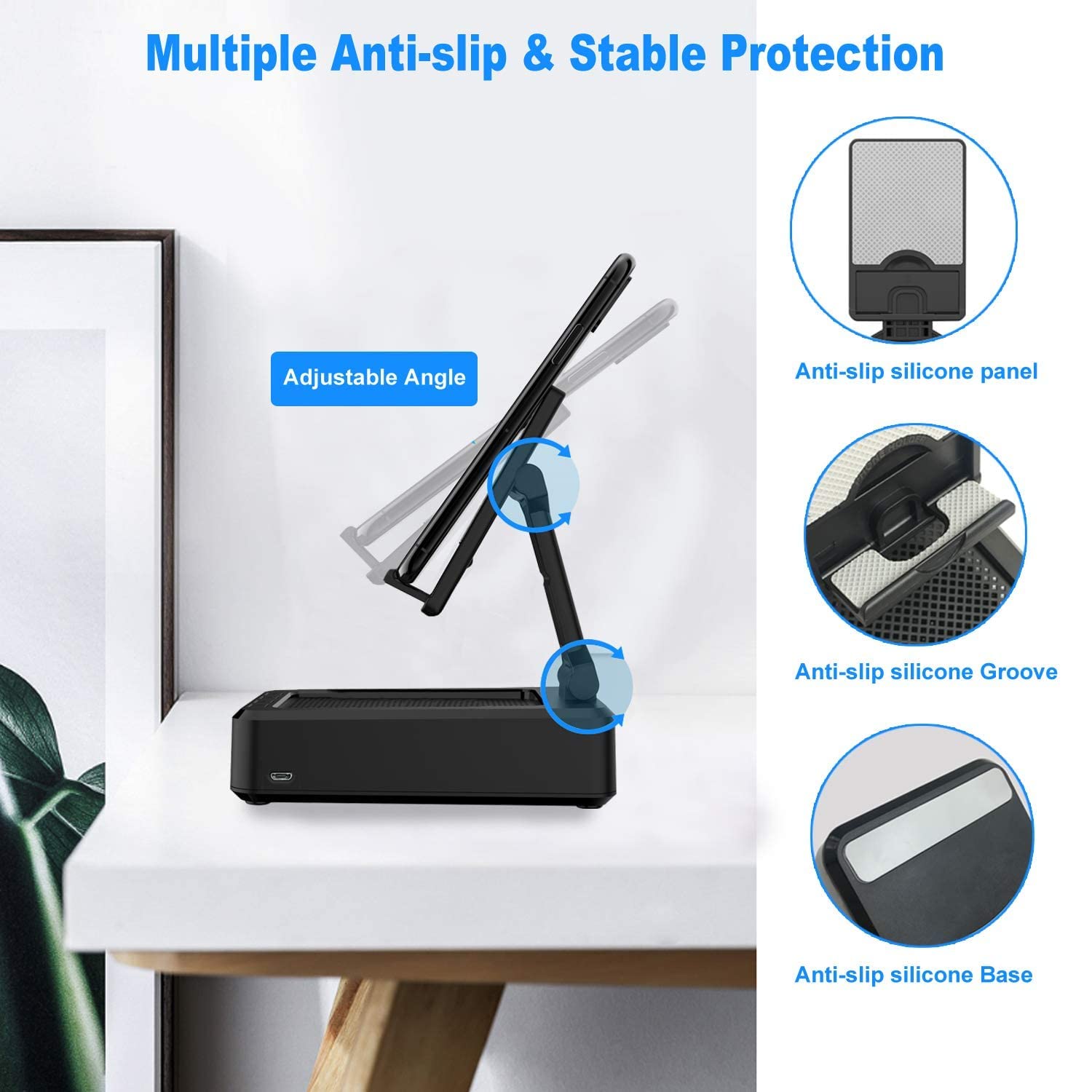 Cell Phone Stand with Wireless Bluetooth Speaker