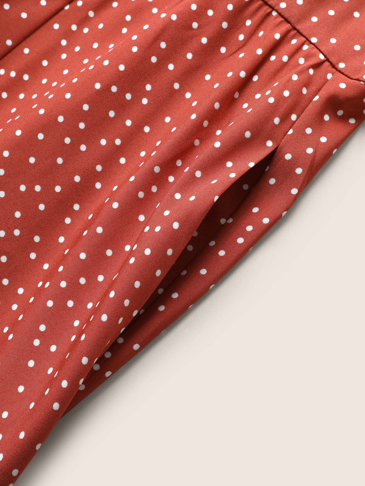 Polka Dot Ties Lantern Sleeve Gathered Dress