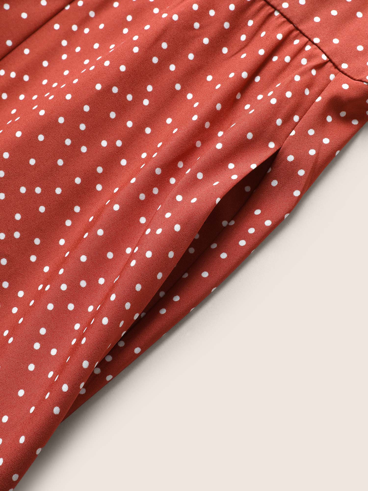 Polka Dot Ties Lantern Sleeve Gathered Dress