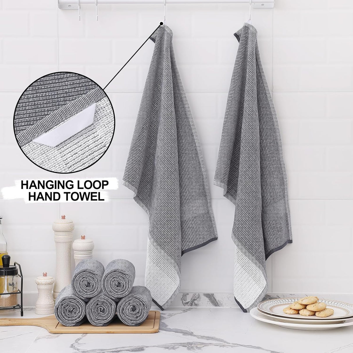 Premium Kitchen Towels(18”x 28”, 6 Pack)