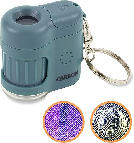 Carson MicroMini 20x Pocket Microscope, UV and LED Flashlight