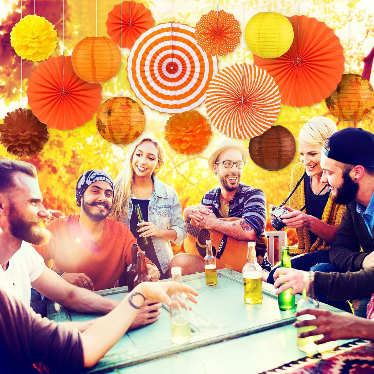 Glooglitter 14 Pcs Fall Party Decoration Set Festival Thanksgiving Party Supplies