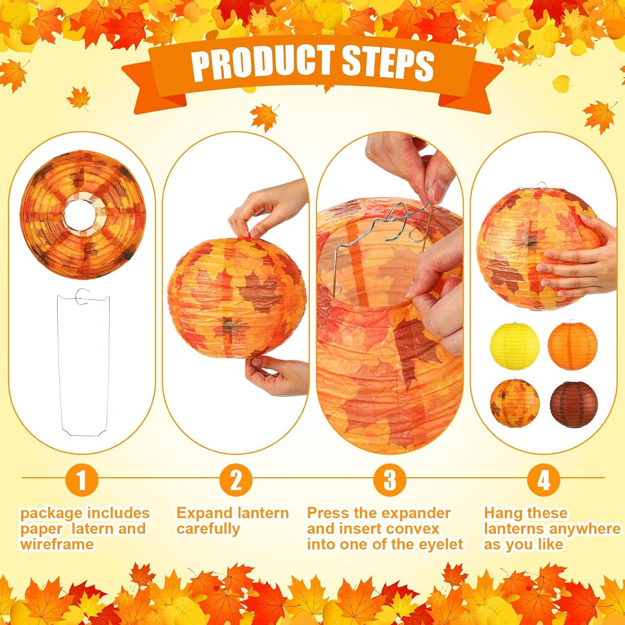 Glooglitter 14 Pcs Fall Party Decoration Set Festival Thanksgiving Party Supplies