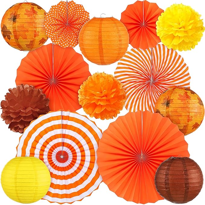 Glooglitter 14 Pcs Fall Party Decoration Set Festival Thanksgiving Party Supplies