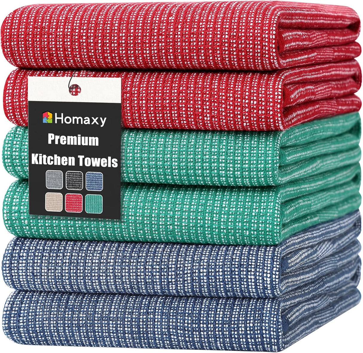 Premium Kitchen Towels(18”x 28”, 6 Pack)
