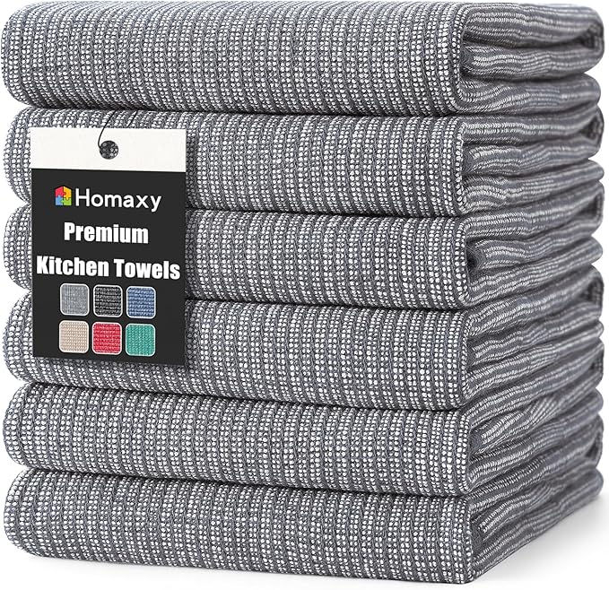 Premium Kitchen Towels(18”x 28”, 6 Pack)