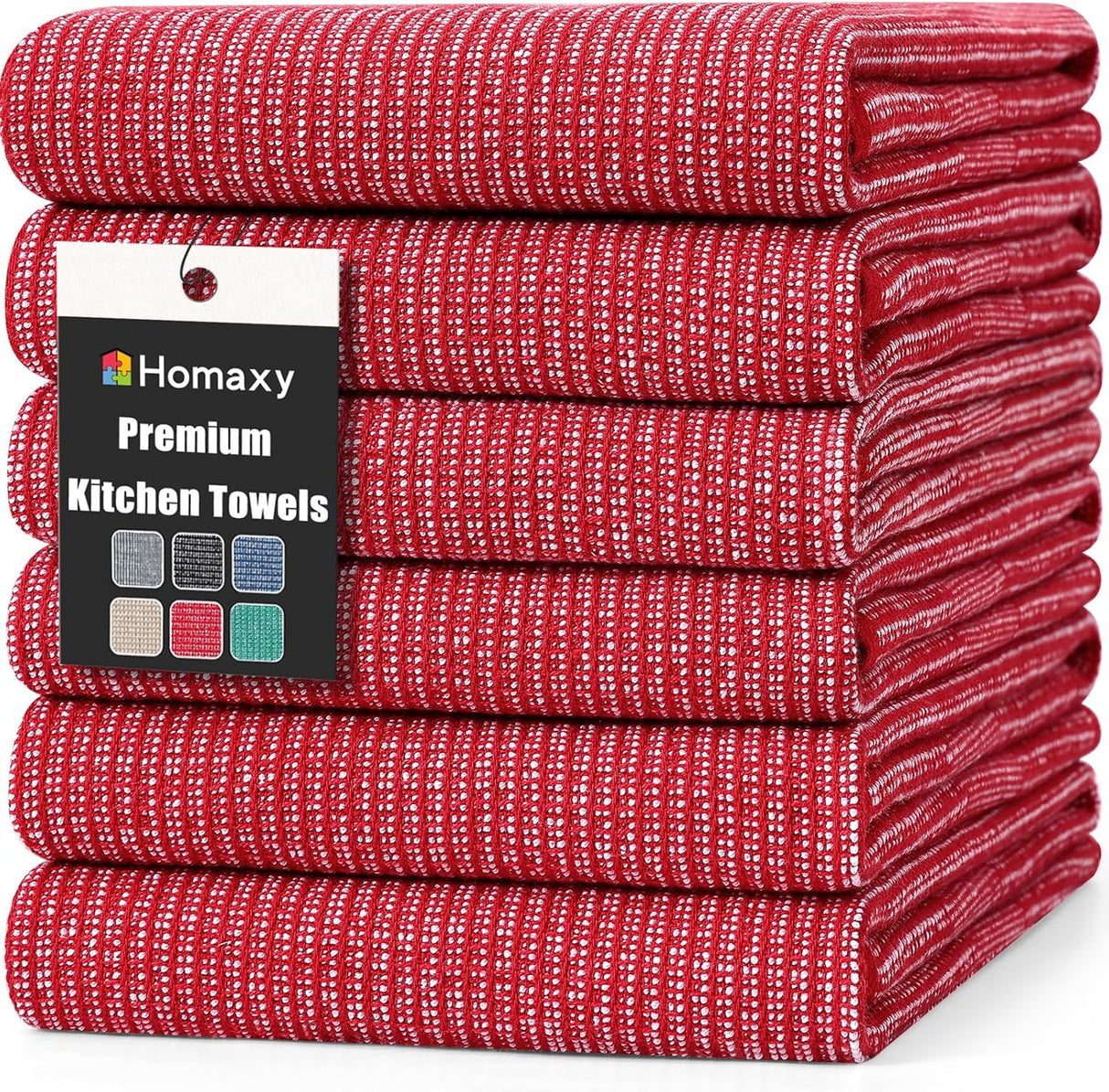Premium Kitchen Towels(18”x 28”, 6 Pack)