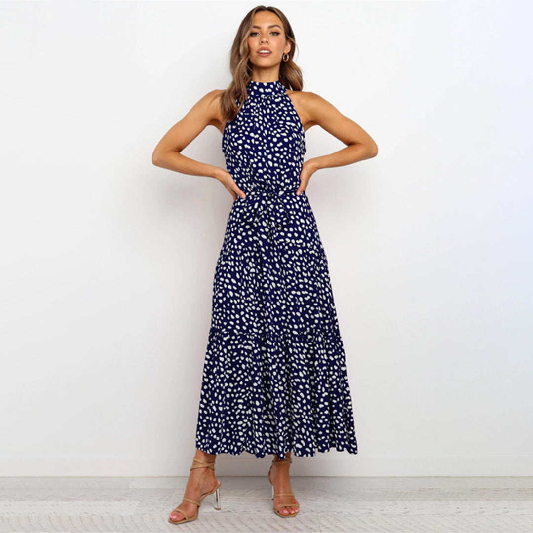 Grazyna - Elegant long polka dress