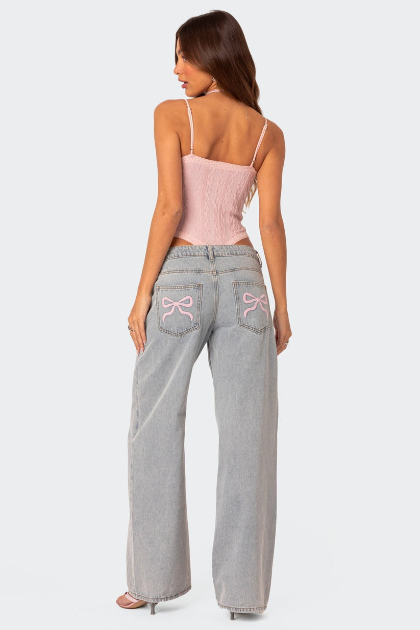 Gilda - Stylish bow tie jeans